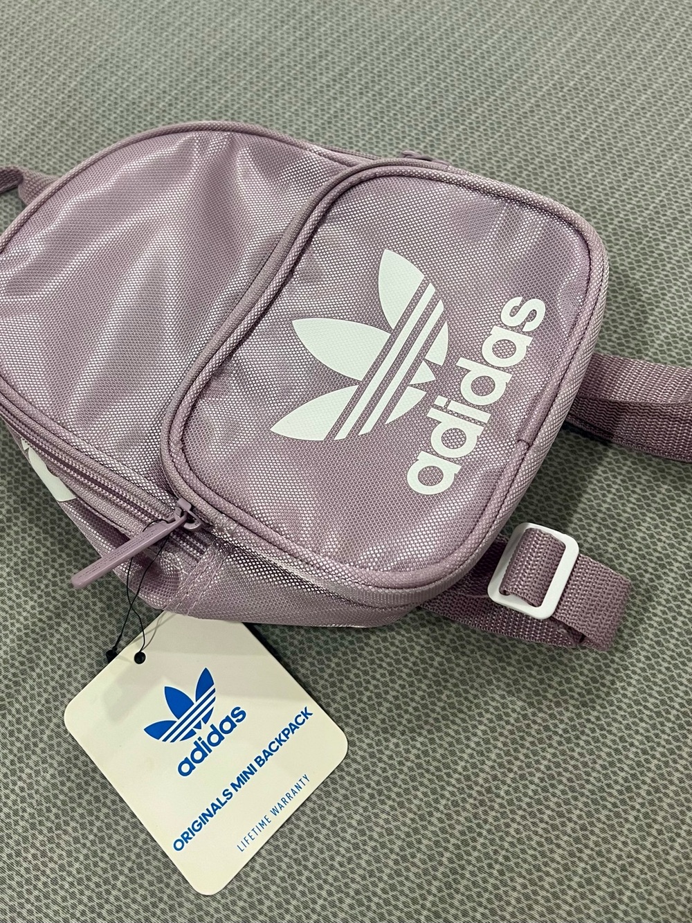 adidas Lilac Trefoil Mini Backpack - Picture 2 of 5